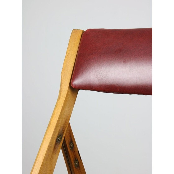 Image 1 of Vintage red Eden folding chair by Gio Ponti