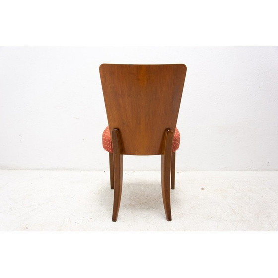 Image 1 of Set of 4 vintage Art Deco dining chairs H-214 by Jindrich Halabala for Úp Závody, 1950s