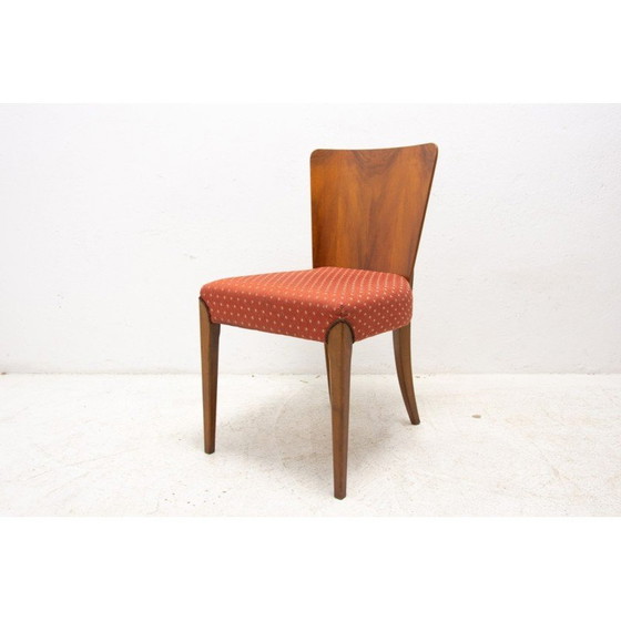 Image 1 of Set of 4 vintage Art Deco dining chairs H-214 by Jindrich Halabala for Úp Závody, 1950s