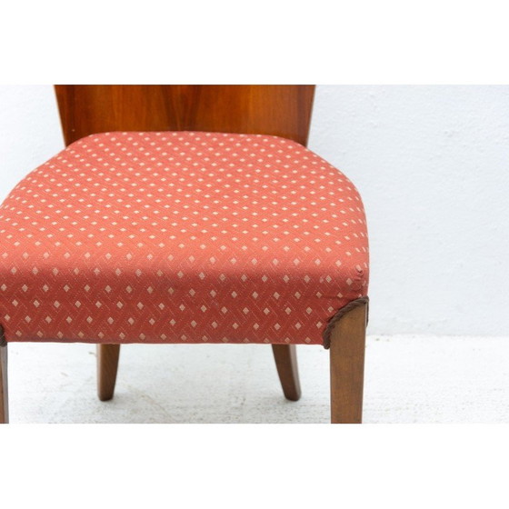 Image 1 of Set of 4 vintage Art Deco dining chairs H-214 by Jindrich Halabala for Úp Závody, 1950s