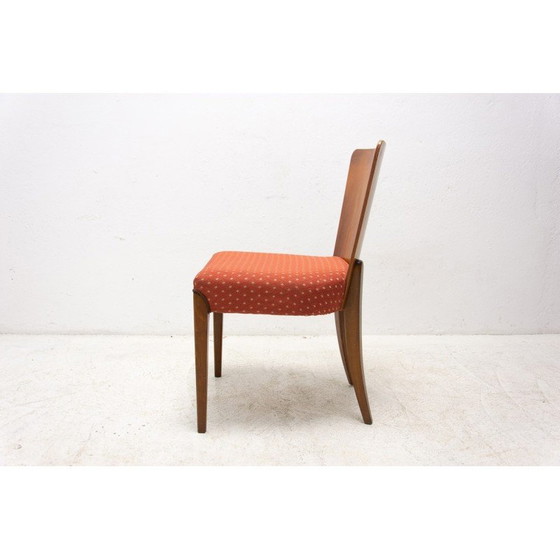 Image 1 of Set of 4 vintage Art Deco dining chairs H-214 by Jindrich Halabala for Úp Závody, 1950s