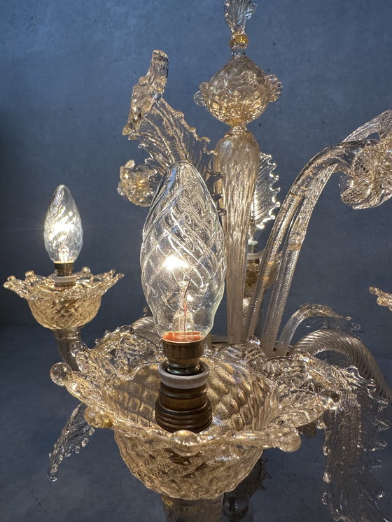 Image 1 of Antique Venetian table lamp - candelabra - Murano glass