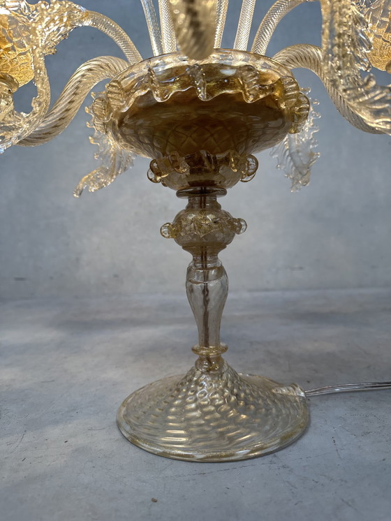 Image 1 of Antique Venetian table lamp - candelabra - Murano glass