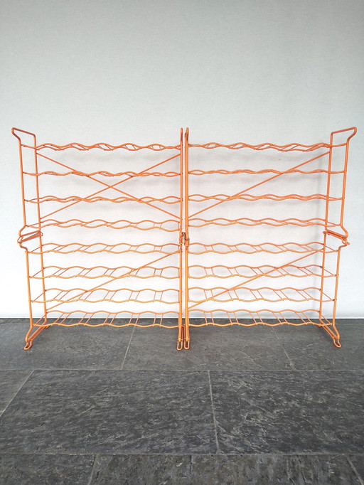 Tomado Wine Rack Retro Orange Wire Steel