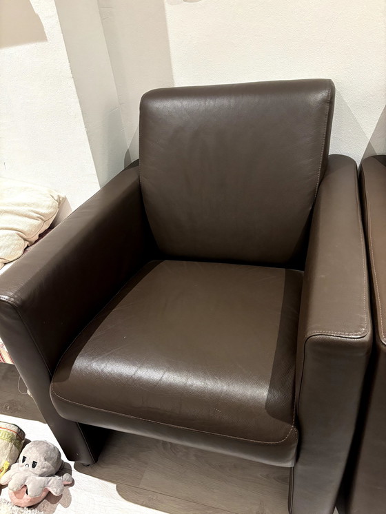 Image 1 of 2x Montel Leather Armchairs