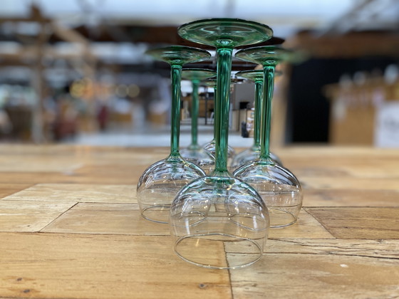 Image 1 of 6x verres Luminarc Alsace avec tige vert clair