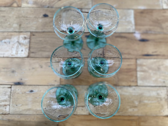 Image 1 of 6x Luminarc French Alsace glasses with light green stem