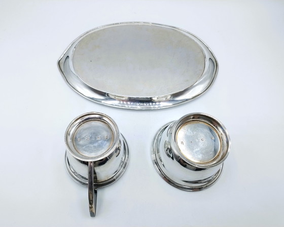 Image 1 of 3-piece silver cream set