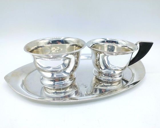 Image 1 of 3-piece silver cream set