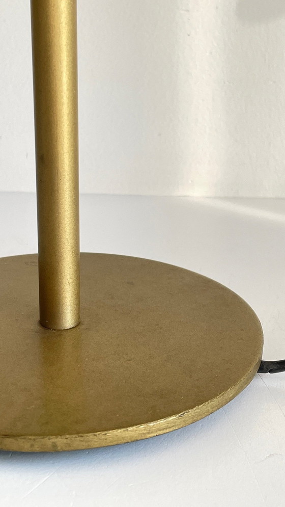 Image 1 of SCE Mushroom Lamp Vintage Steel And Opaline Glass