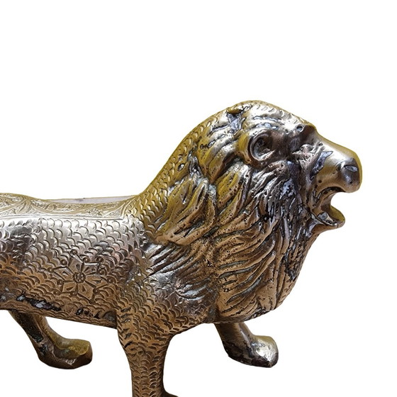 Image 1 of Vintage Solid Brass Lion