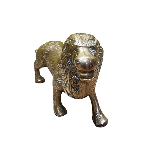 Image 1 of Vintage Solid Brass Lion