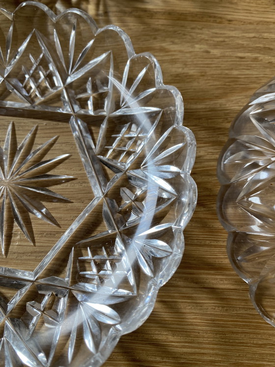 Image 1 of Mid - Century dessert plate crystal glass