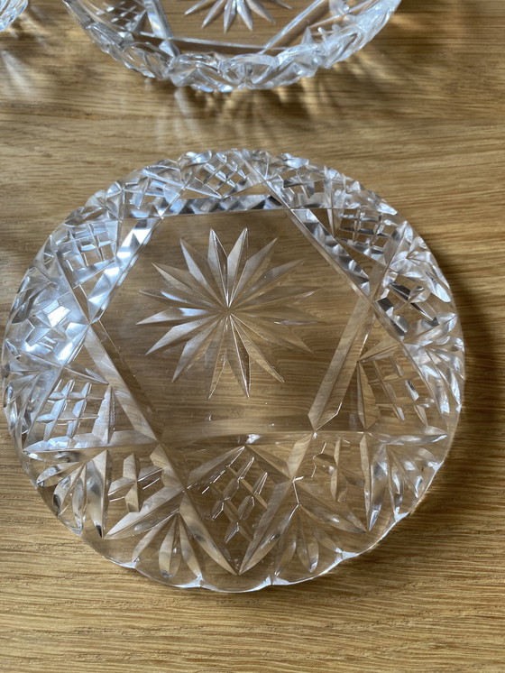 Image 1 of Mid - Century dessert plate crystal glass