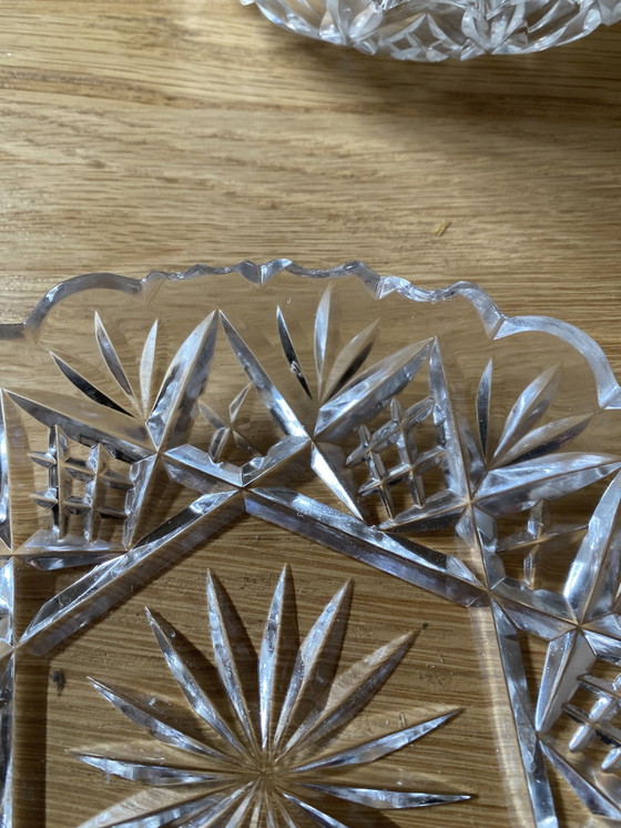 Image 1 of Mid - Century dessert plate crystal glass