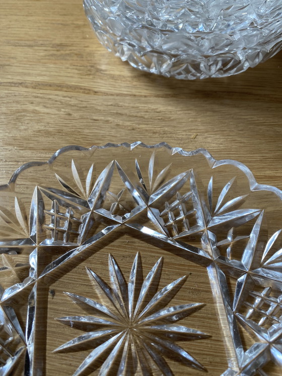 Image 1 of Mid - Century dessert plate crystal glass