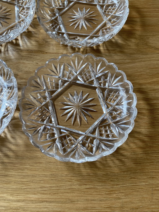 Mid - Century dessert plate crystal glass