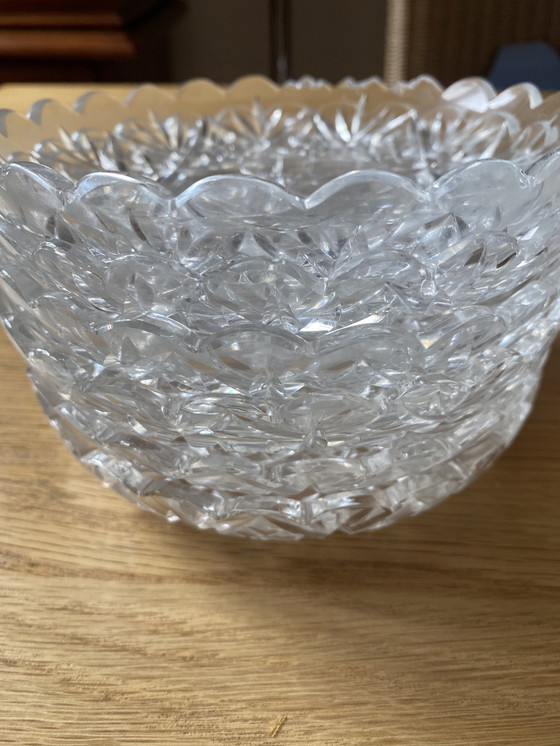 Image 1 of Mid - Century dessert plate crystal glass