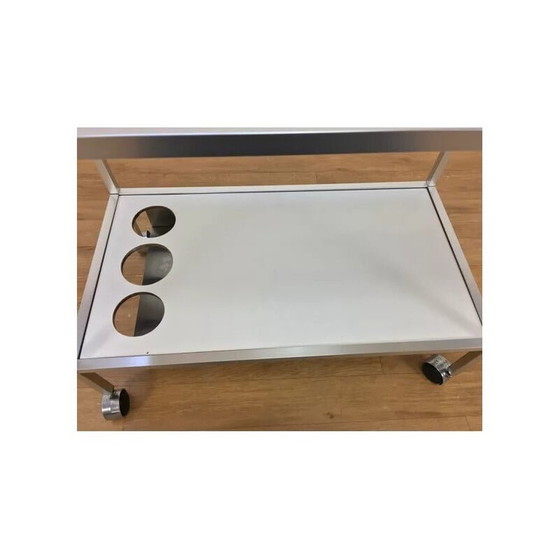 Image 1 of Carrello da portata vintage in alluminio spazzolato, anni '70