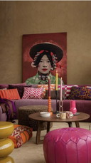 Tibetan Girl On Cloth Tapestry Painting XXL