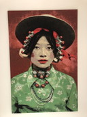 Tibetan Girl On Cloth Tapestry Painting XXL