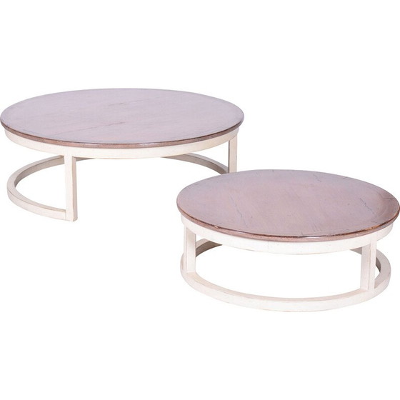 Image 1 of Tavolini vintage in legno di ciliegio e abete, Francia 1960