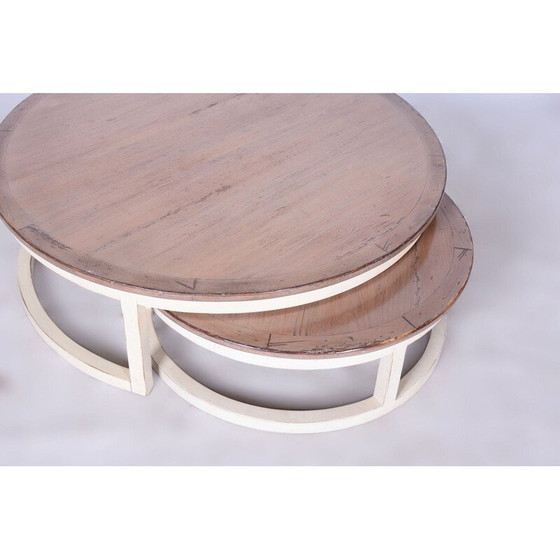 Image 1 of Tavolini vintage in legno di ciliegio e abete, Francia 1960