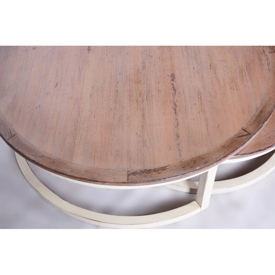 Image 1 of Tavolini vintage in legno di ciliegio e abete, Francia 1960