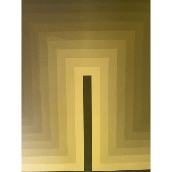 Image 1 of Vintage "tribute to Vasarely" lithograph by Jim Bird, 1970