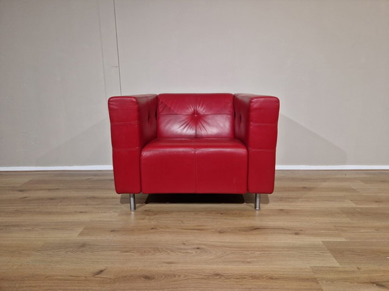 Image 1 of Gelderland 6111 Armchair Red Leather Jan des Bouvrie