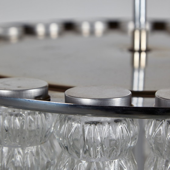 Image 1 of Glass And Chrome Chandelier