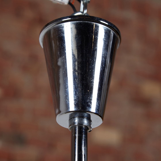 Image 1 of Glass And Chrome Chandelier