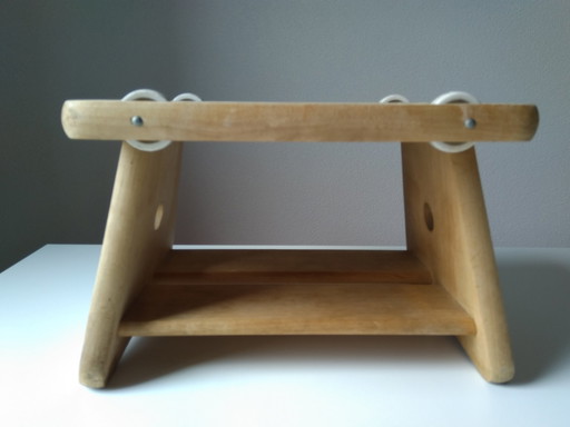 Jukka Rullajakkara, Vintage Stool With Wheels, 1960s