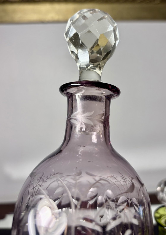 Image 1 of Liquor Carafes Saint Louis Coloured Crystal