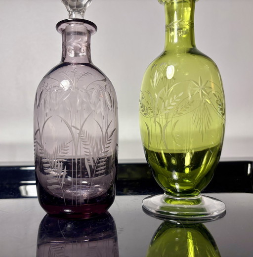 Liquor Carafes Saint Louis Coloured Crystal