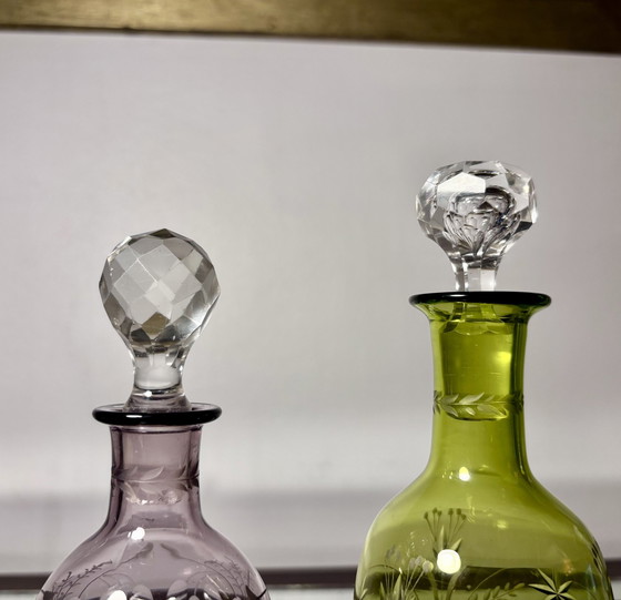 Image 1 of Liquor Carafes Saint Louis Coloured Crystal