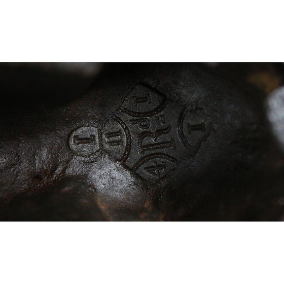Image 1 of Vintage cast iron lying lion