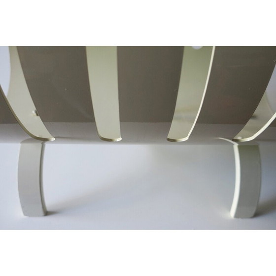 Image 1 of Vintage white lacquered plywood magazine rack by Opal Möbel, 1970
