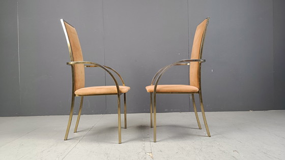 Image 1 of Brass Dining Chairs by Belgochrom, 1970s - Set of 4