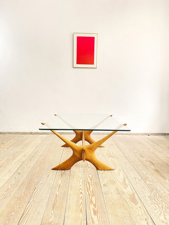 Image 1 of Sofa table // Mahogany and glass coffee table for CF Christiansen Silkeborg, 1960s