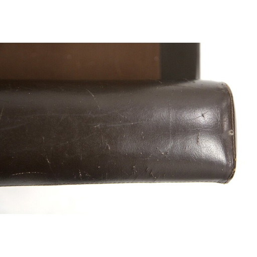 Scandinavian vintage 2-seater leather sofa, Sweden 1950