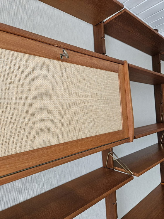 Image 1 of Parete attrezzata in teak a 4 moduli di John Texmon &amp; Einar Blindheim per Blindheim Mobelfabrikk