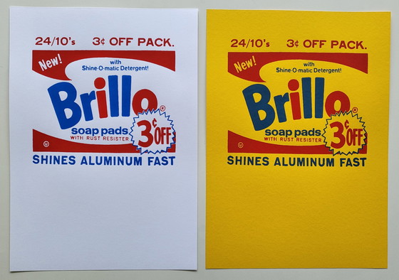 Image 1 of Andy Warhol - Brillo - 2 exhibition serigraphs - Pasadena Art Museum - 1970