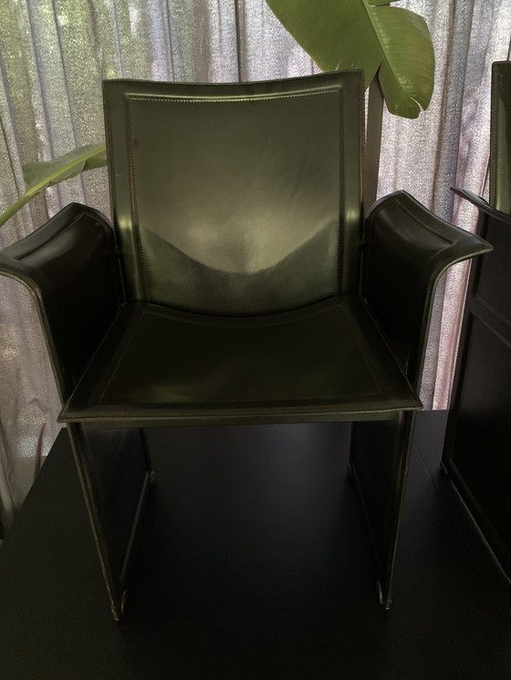 Image 1 of 6x Matteo Grassi armchairs and 2 stools by Tito Agnoli