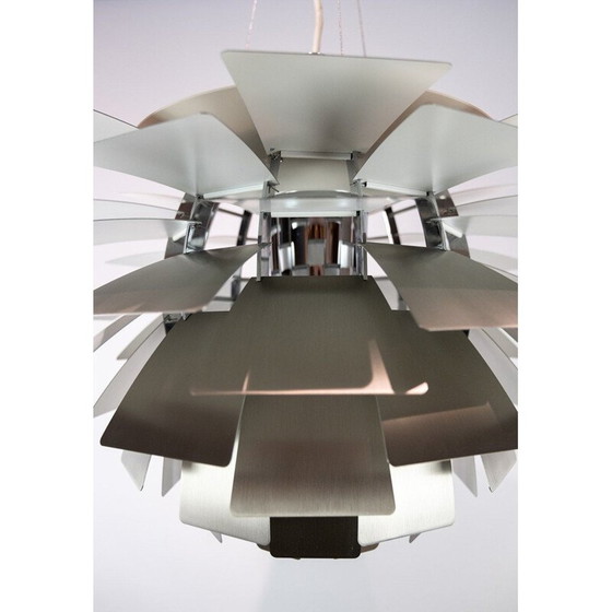 Image 1 of Vintage artichoke brushed steel pendant lamp by Poul Henningsen, 1958