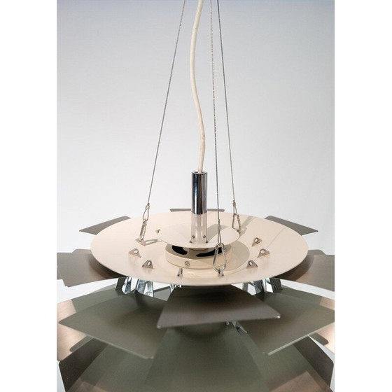 Image 1 of Vintage artichoke brushed steel pendant lamp by Poul Henningsen, 1958