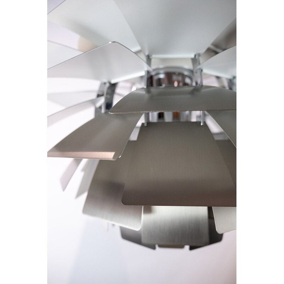 Image 1 of Vintage artichoke brushed steel pendant lamp by Poul Henningsen, 1958