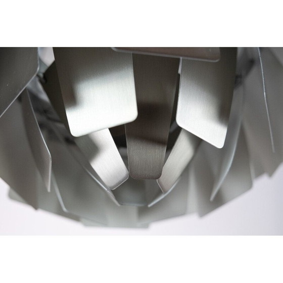 Image 1 of Vintage artichoke brushed steel pendant lamp by Poul Henningsen, 1958