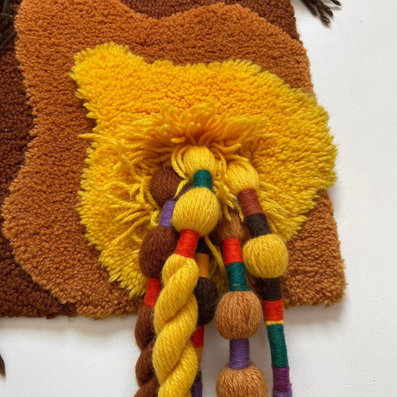 Image 1 of Tappeto da parete vintage in cotone idrofilo di Ewald Kröner per Schloss Hackhausen, Germania anni '70