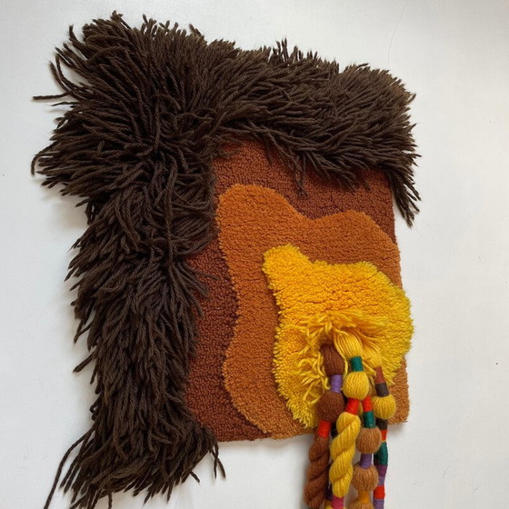 Image 1 of Tappeto da parete vintage in cotone idrofilo di Ewald Kröner per Schloss Hackhausen, Germania anni '70